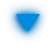 Triângulo equilátero azul invertido na cor azul, sombreado também na cor azul